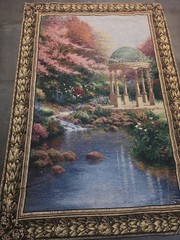 Thomas Kinkade Pools of Serenity Wall Tapestry Mohawk Home 54×80 USA