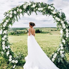 6× Garland Wall Artificial Hanging Rose Flowers Vine 7.5 Ft Wedding Home Decor