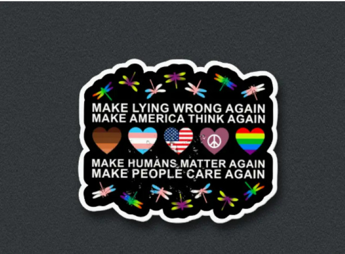 Make Lying Wrong Again Vinyl Sticker – Political Die Cut Decal 3.3