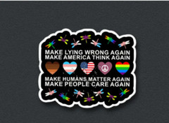 Make Lying Wrong Again Vinyl Sticker – Political Die Cut Decal 3.3