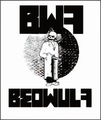 Beowulf Skeleton Crossover Thrash Sticker B049S