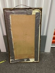 Ornate Rectangular Mirror with Decorative Gold Frame 39 Inches