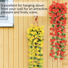 1-3X Artificial Violet Flowers Fake Plant Hanging Outdoor Home Yard Garden Decor