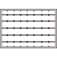 Durham Mfg 204-95-D940 Steel, 21 Compartments, 9 7/8 In D X 2 1/8 In H X 13 5/8