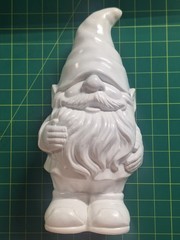 Better Homes & Gardens 12.5in White Outdoor Resin Statuary Garden Gnome