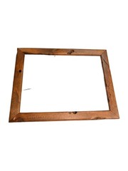 Rustic Live Edge Wooden Picture Frame • Natural Stained Wood • Glass Front Wall