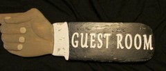 3D 23″ CARVED WOODEN SIGN POINTING FINGER CUSTOMIZED «:YOUR WORDS» PLAQUE