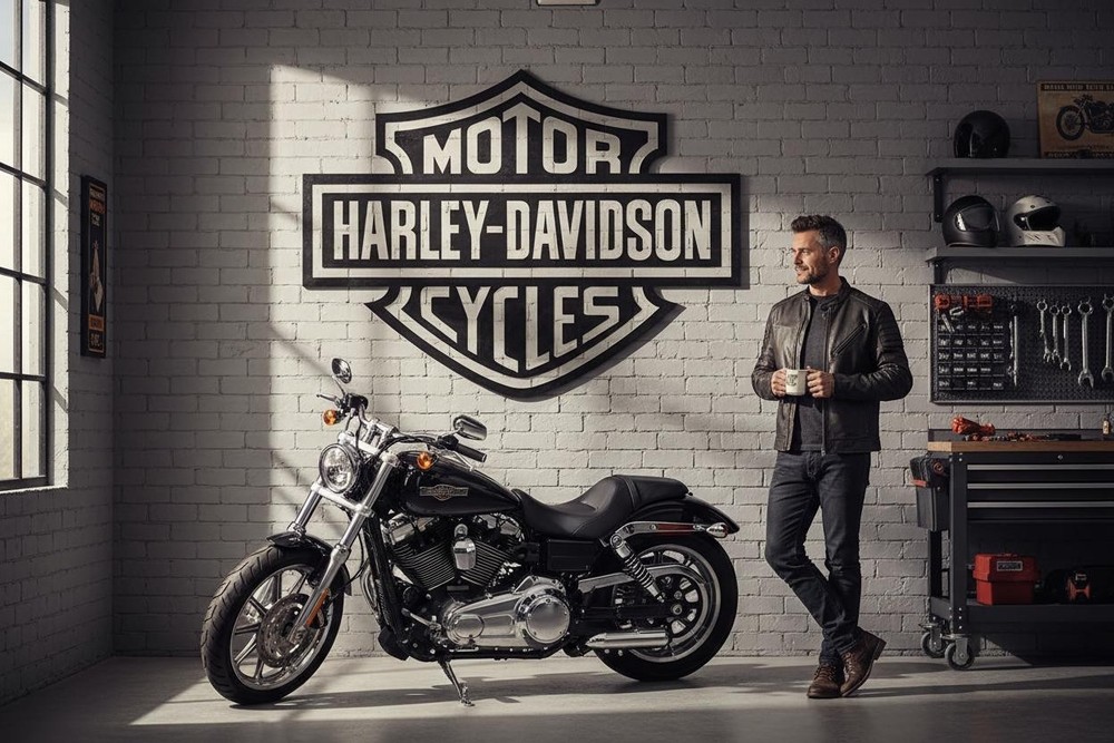 Harley Davidson Metal Wall Art – Biker Gift and Garage Wall Decor