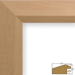 Craig Frames Balla, 1.75 Inch Wide American Maple Light Brown Picture Frame