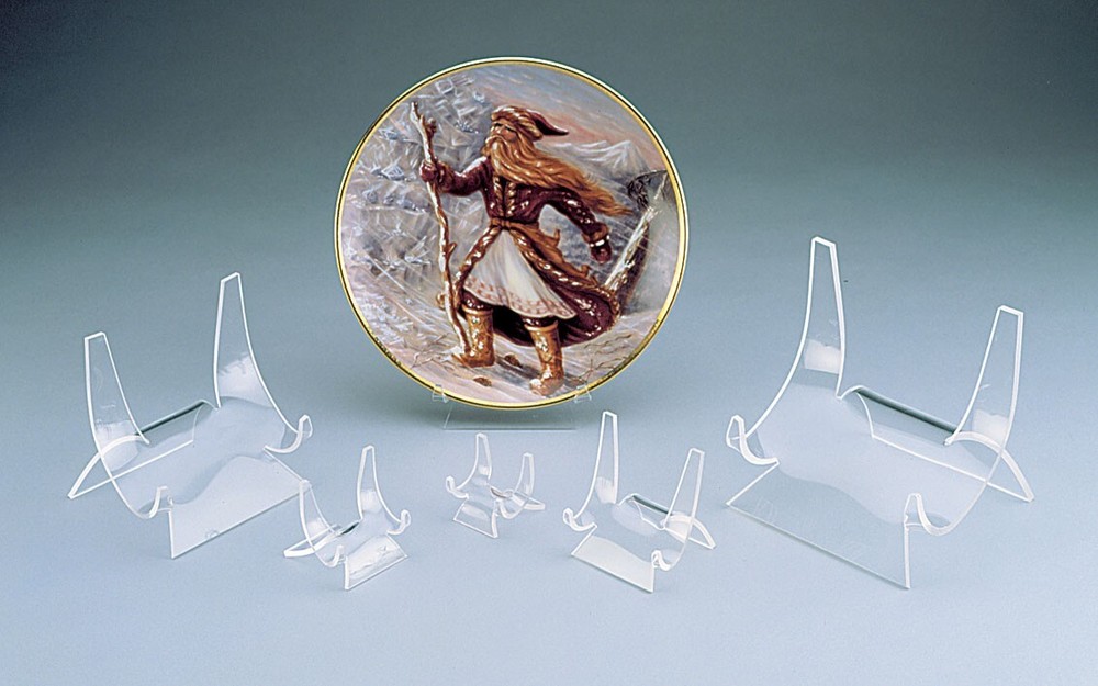 Lucite Acylic Plate Stand 3 inches 2 7/8 X 2 1/2 X 3 inch size