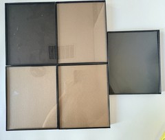 Lot of 6 Black Plastic solid smooth Frames 5- 8×10 1-11×14 Hanging Or Standing