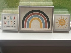 Inspirational Canvas (small set of 3), rainbow, kindness matters, you are my sun