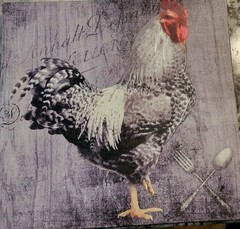 ANTIQUE/VINTAGE PRINT! FARM CHICKEN 8″X8″ PRINT! X COND,FAST SHIPPING