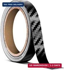 VViViD Black Carbon Fiber Air-Release Adhesive Vinyl Tape Roll (1/2 Inch x 20ft)