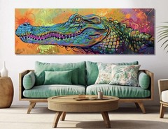 Abstract Crocodile Graffiti Canvas Wall art Wall Decor Crocodile Home Decor