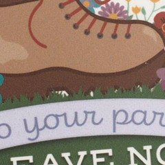 Leave No Trace Hiking Boot Print Sticker