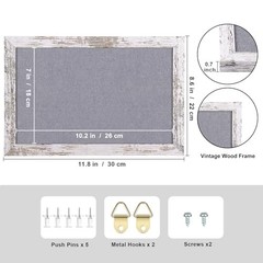 Felt Bulletin Board, Small Decorative Hanging 11.8″ X 8.6″ – 1Pack Gray