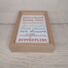 New! «Let Freedom Ring» Box Frame «Summer» USA American Flag Decor Reversible .
