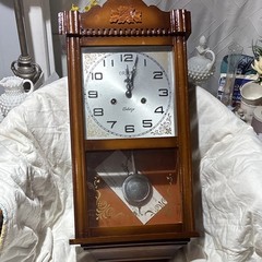 Orient 15 Days Pendulum Wall Clock Brown Wood Case Analog Rectangular Arabic