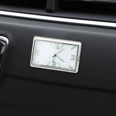 Mini Quartz Analog Watch Stick-On Clock Luminous Watch For Car Motorcycle Home