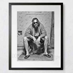 The Big Lebowski The Dude Bathroom Toilet Scene Premium Art Print