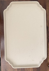 Threshold Designed with Studio McGee Beige Ceramic Decorative Tray 15.5″ x 10″