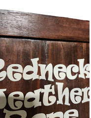 Handmade Wood Redneck Weather Rope Novelty Funny Sign Gift Cabin Lodge
