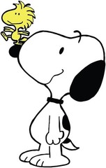 Snoopy & Woodstock on Nose Sticker Deca Laptop Wall Mirror Cup Tumblr Locker Bin