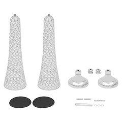 2 Pc Modern Crystal Trumpet Flower Silver Stand Crystal Vase For Wedding Decor