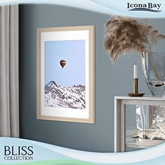 – 12X16 Light Oak Picture Frame Fits 11X15 Photos with Mat to 9X12 Image – Moder