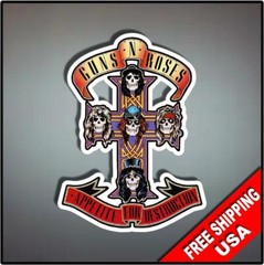Gun N’ Roses Logo Decal Sticker Heavy Metal Rock Band Rock 80’s Various GNR