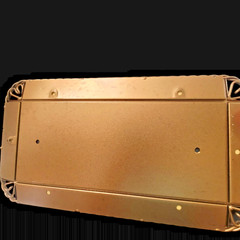 Vintage Mirror Vanity or Wall Tray Gold Tone Hearts Metal Vertical or Horizontal