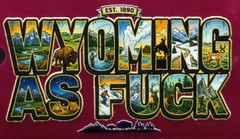 Wyoming As F**k Sticker 3in x 2in UV