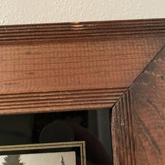 Framed Rustic Foil Art Bear Picture Outdoors Nature Cabin Lodge Decor