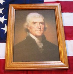 Framed Painting, Portrait of Thomas Jefferson on Canvas, Rembrandt Peale 1800