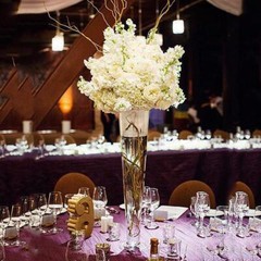 6 pcs 20″ tall Clear GLASS Trumpet VASES Wedding Party CENTERPIECES Supplies