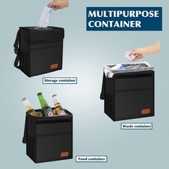 Femuar Leak Proof Car Trash Can with Lid – Waterproof Automotive Garbage Bin …
