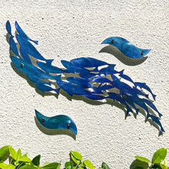 Coastal Wall Art Whale Metal Wall Sculptures, Ocean Beach Themed Metal Hanging H