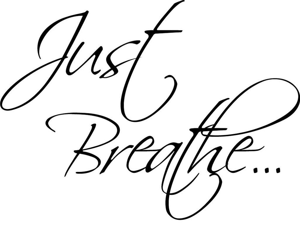 JUST BREATHE Wall Decal Vinyl Sticker Quote Lettering Words Home Decor 24″