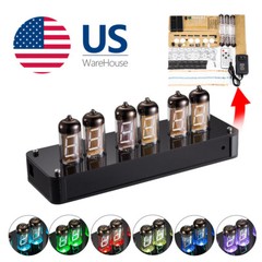 Nobsound Vintage Desk 6× IV-11(ИВ-11) Vacuum Nixie Tube VFD Clock Remote DIY KIT