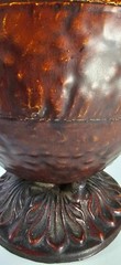 Metal Vase 15 Inches Tall – Middle Eastern – Pitcher Style – Heavy Metal Base