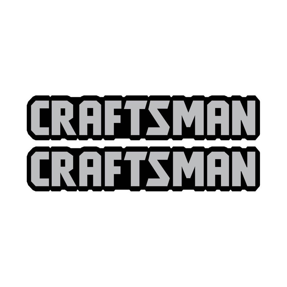 (2) .6.5″ wide x 1.25″ tall Craftsman Vinyl Decals- Not 3D Plastic – Flat Decals
