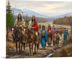 Trail Of Tears Native American Indian Art Historic Oil Painting SN/LE 25 Prints