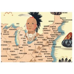 Native American Indian Tribes Map History Poster Territory Tribal Spirit Nation