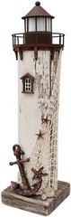 Rustic Wooden LED Lighthouse Statue Decor Nautical Ocean Sea Beach Themed…