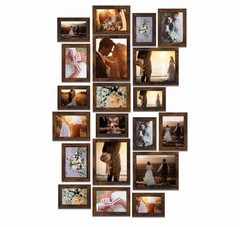 20 Pcs Gallery Wall Frames Set Rustic Picture Frames Collage Assorted Photo W…