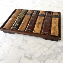 Theodore Alexander Solid Wood Faux Book Display Panel Traditional Decor 13.75″