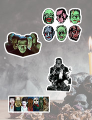 Universal Monsters Horror 4pc Sticker Pack