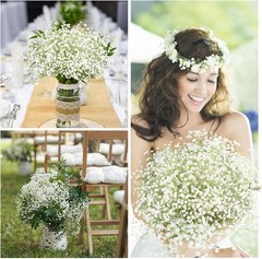 20Pcs Baby Breath Artificial Flowers Fake Babys Breath Gypsophila Flower White