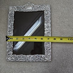 Silver Toned Photo Frame Victorian Holds 5 x 7 Picture Vintage Unmarked